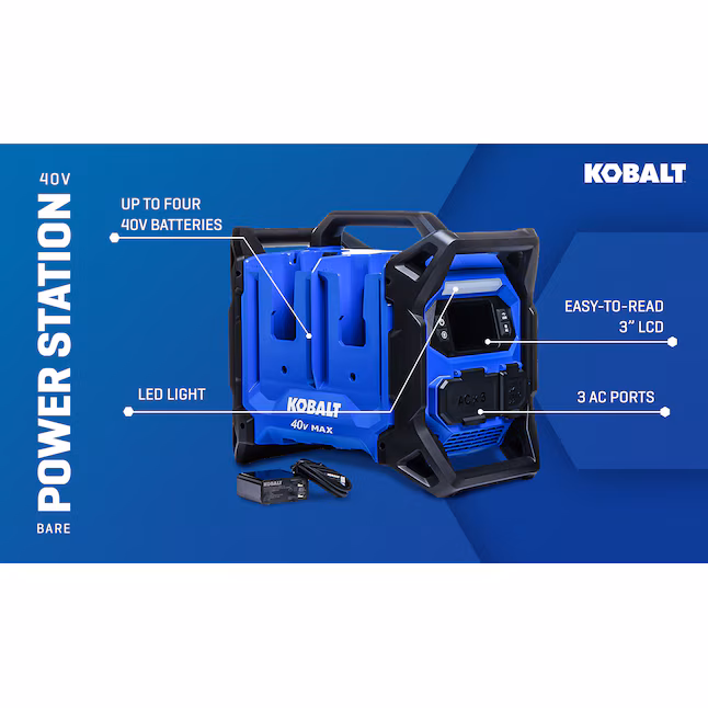 Inversor Kobalt K40 - Power supply portátil de 1800 W-40 V con 2 bater Foto 7291424-5.jpg