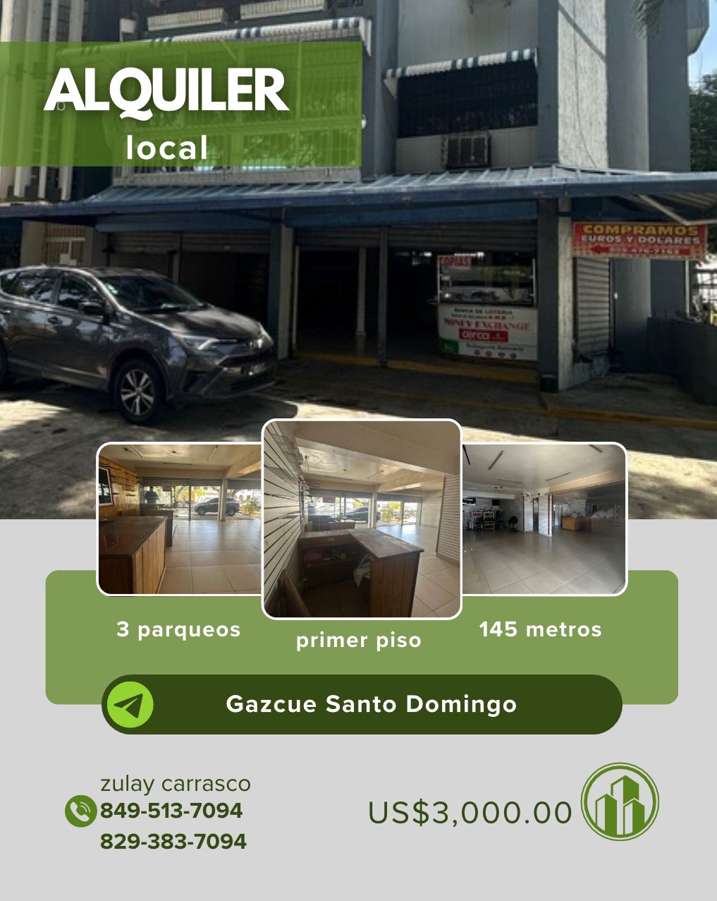Local Comercial en Alquiler – Próximo a la Av. Independencia Gazcue  Foto 7291554-1.jpg