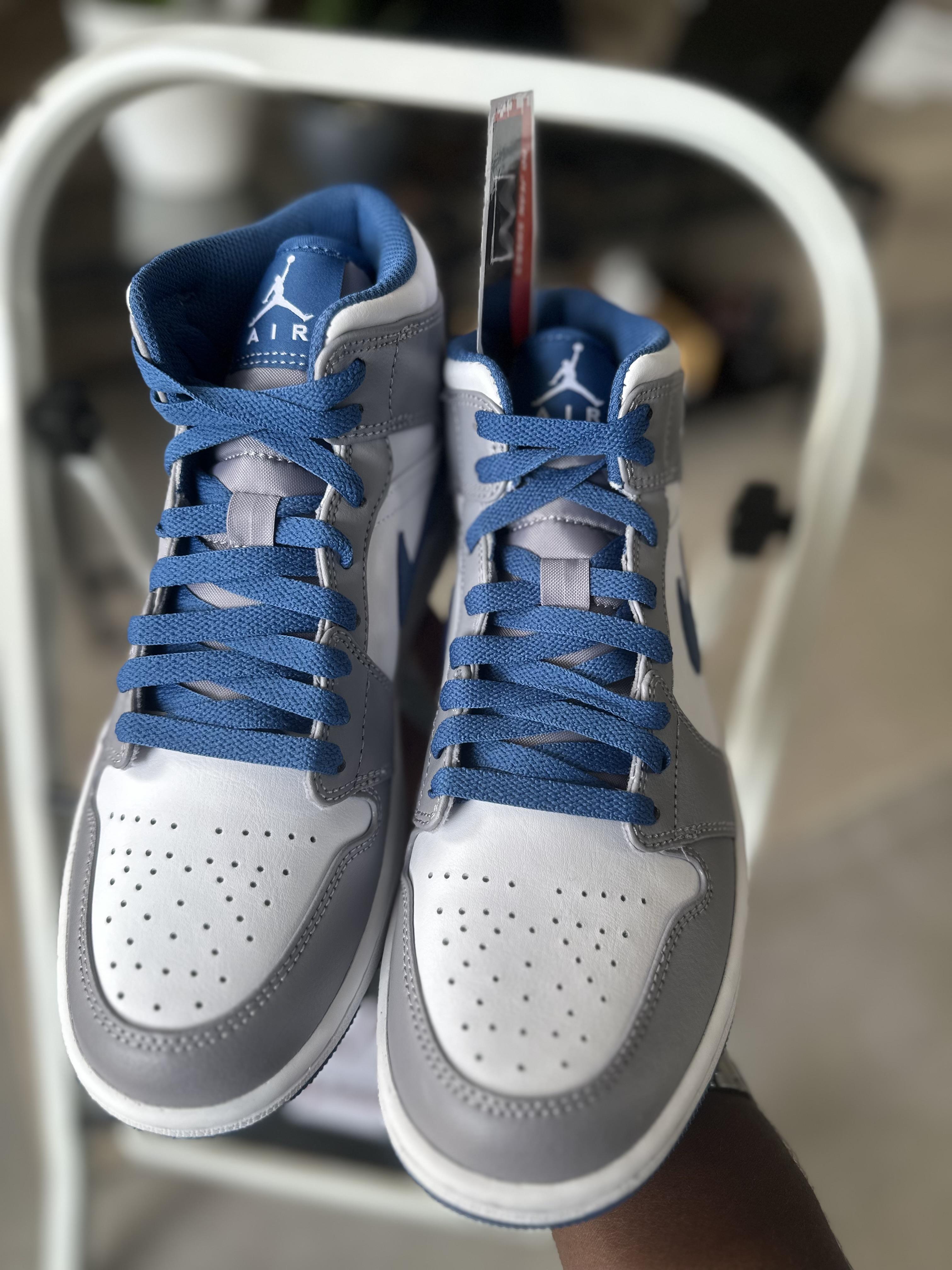 Tenis Teni NIKE AIR JORDAN 1 MID TRUE BLUE Original Originales Sneaker Foto 7291746-8.jpg