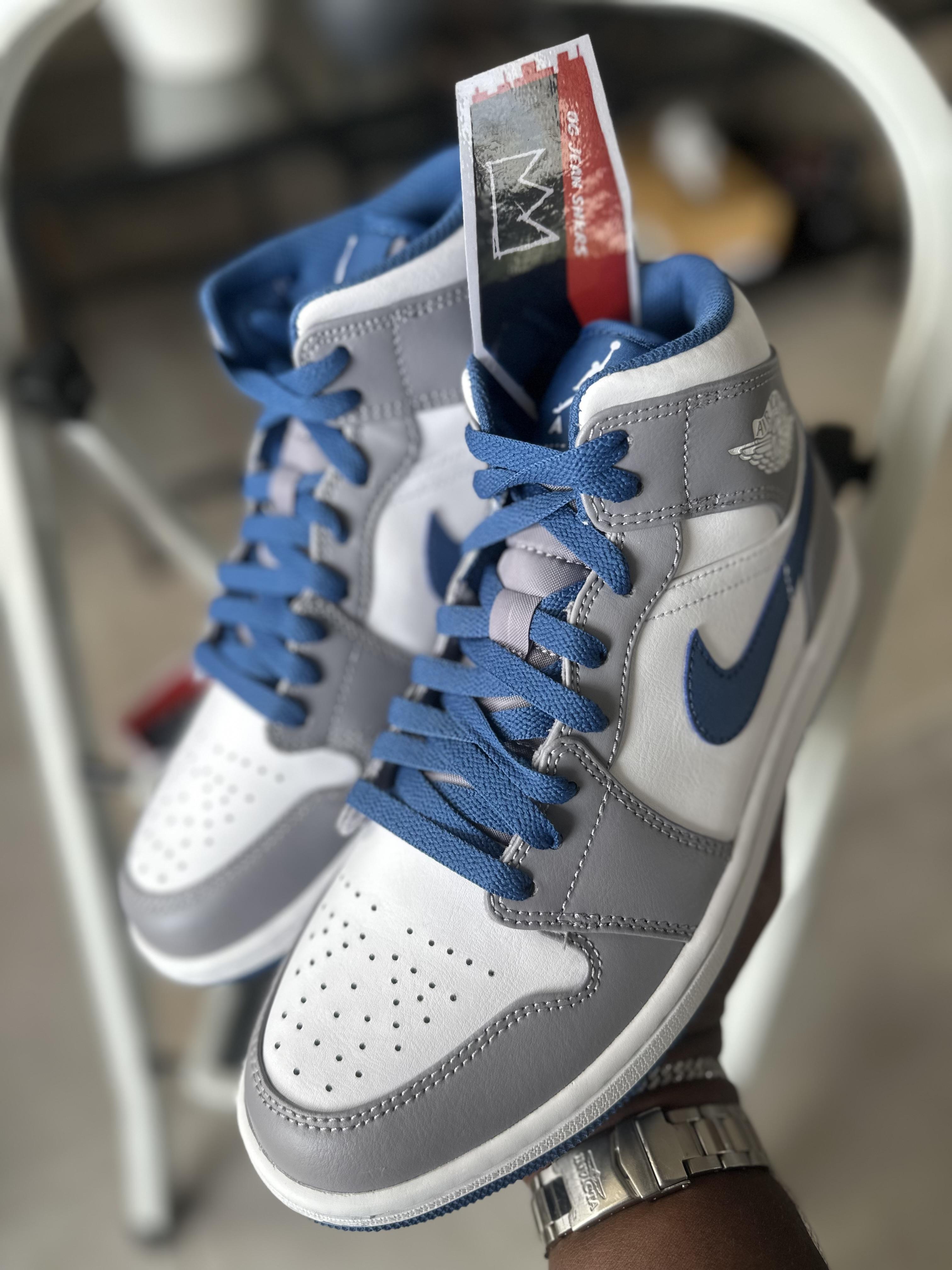 Tenis Teni NIKE AIR JORDAN 1 MID TRUE BLUE Original Originales Sneaker Foto 7291746-9.jpg