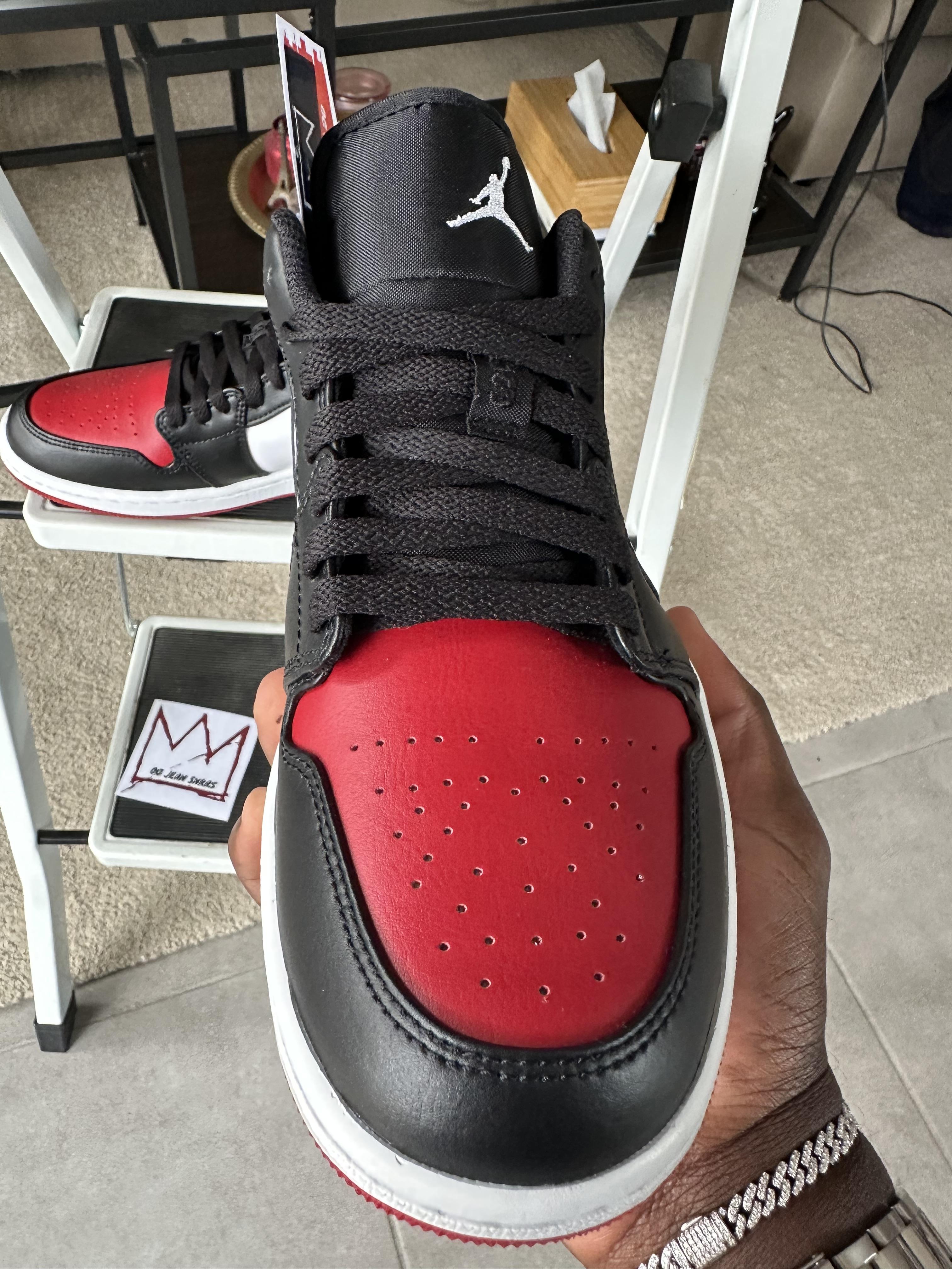 Tenis Teni Nike Air Jordan Retro 1 Low Bred Toe Original Originales Foto 7291750-2.jpg