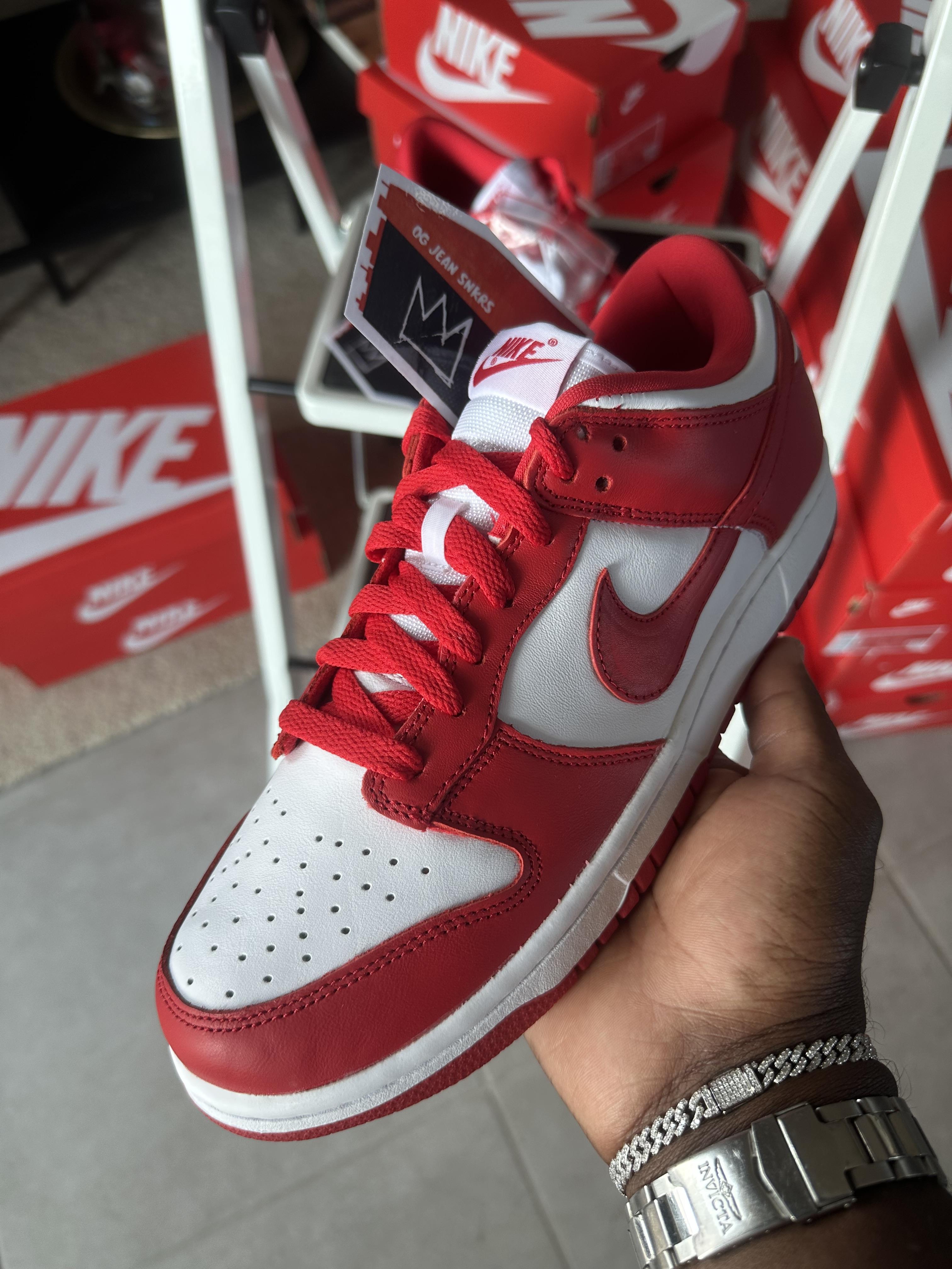 Tenis Teni Nike Dunk Low St John’s White and Red Original Originales S Foto 7291751-2.jpg