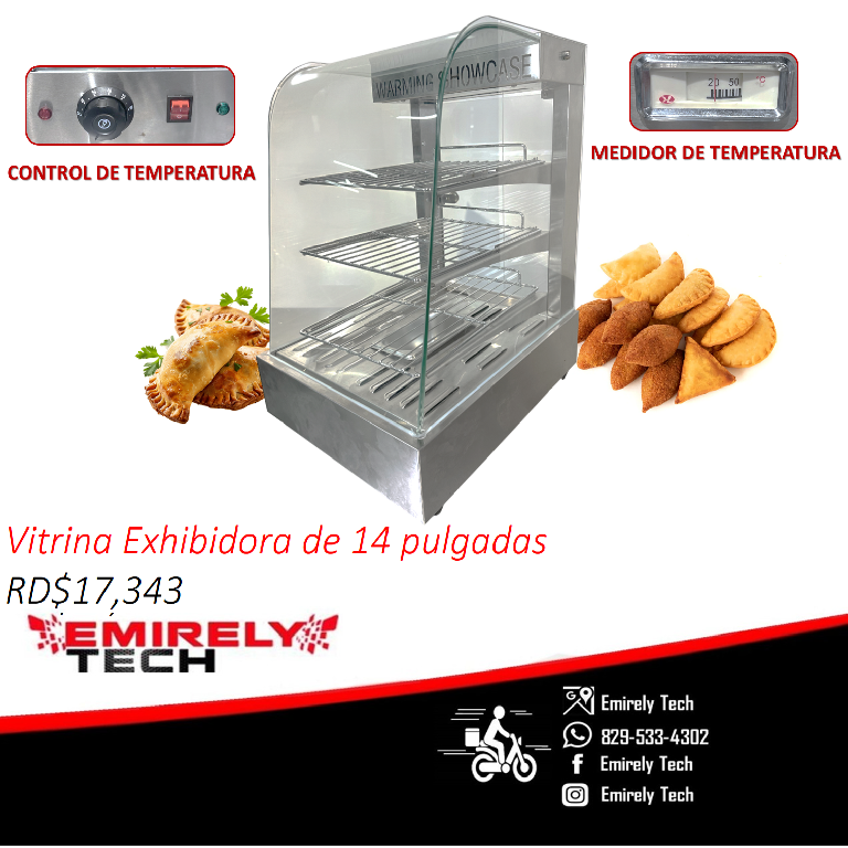 Vitrina exhibidora caliente de 14 pulgadas acero aniquelado Foto 7291948-1.jpg
