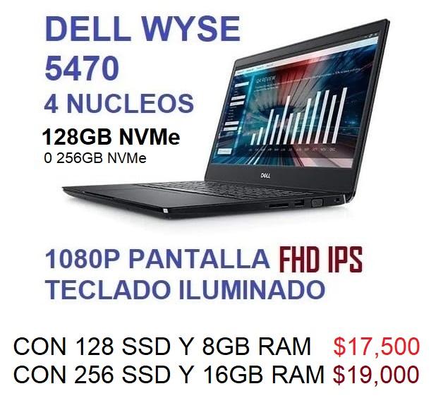 LAPTOP DELL WYSE 5470 14 PG. 4 NUCLEOS 128GB SSD 8GB DDR4 TECLADO ILUM Foto 7292841-1.jpg