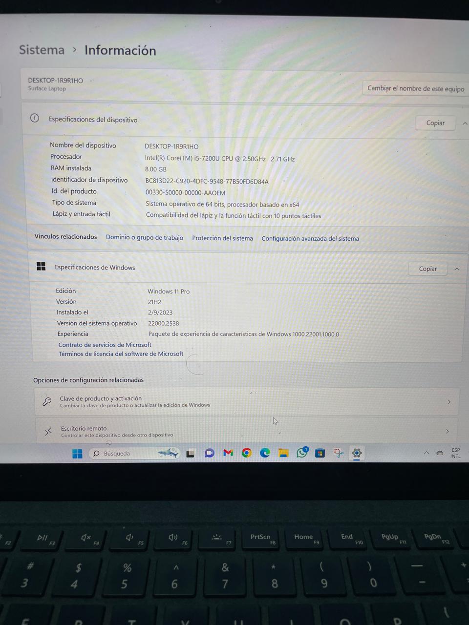 Vendo Lapto  Surface Microsft Como Nueva  Foto 7293140-5.jpg