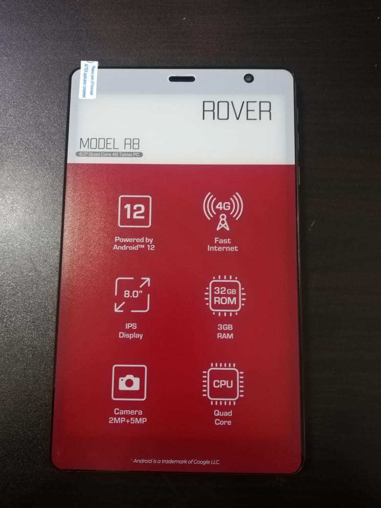 Tablet Rover R8 32GB Android Pantalla HD WiFi Cámara Frontal y Trasera Foto 7293352-3.jpg