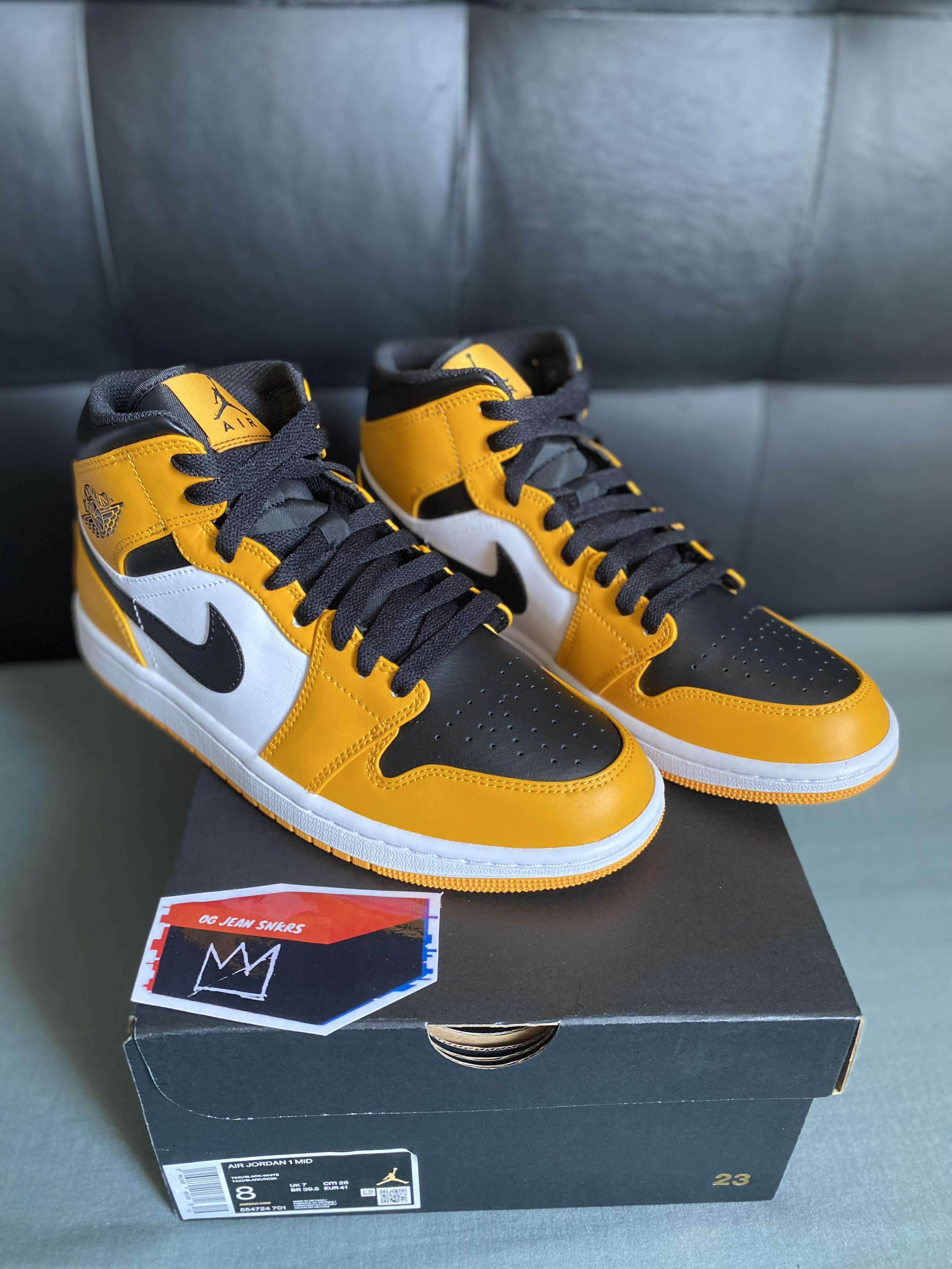 Tenis Sneakers NIKE AIR JORDAN 1 MID TAXI BLACK AND YELLOW Original Foto 7293503-2.jpg
