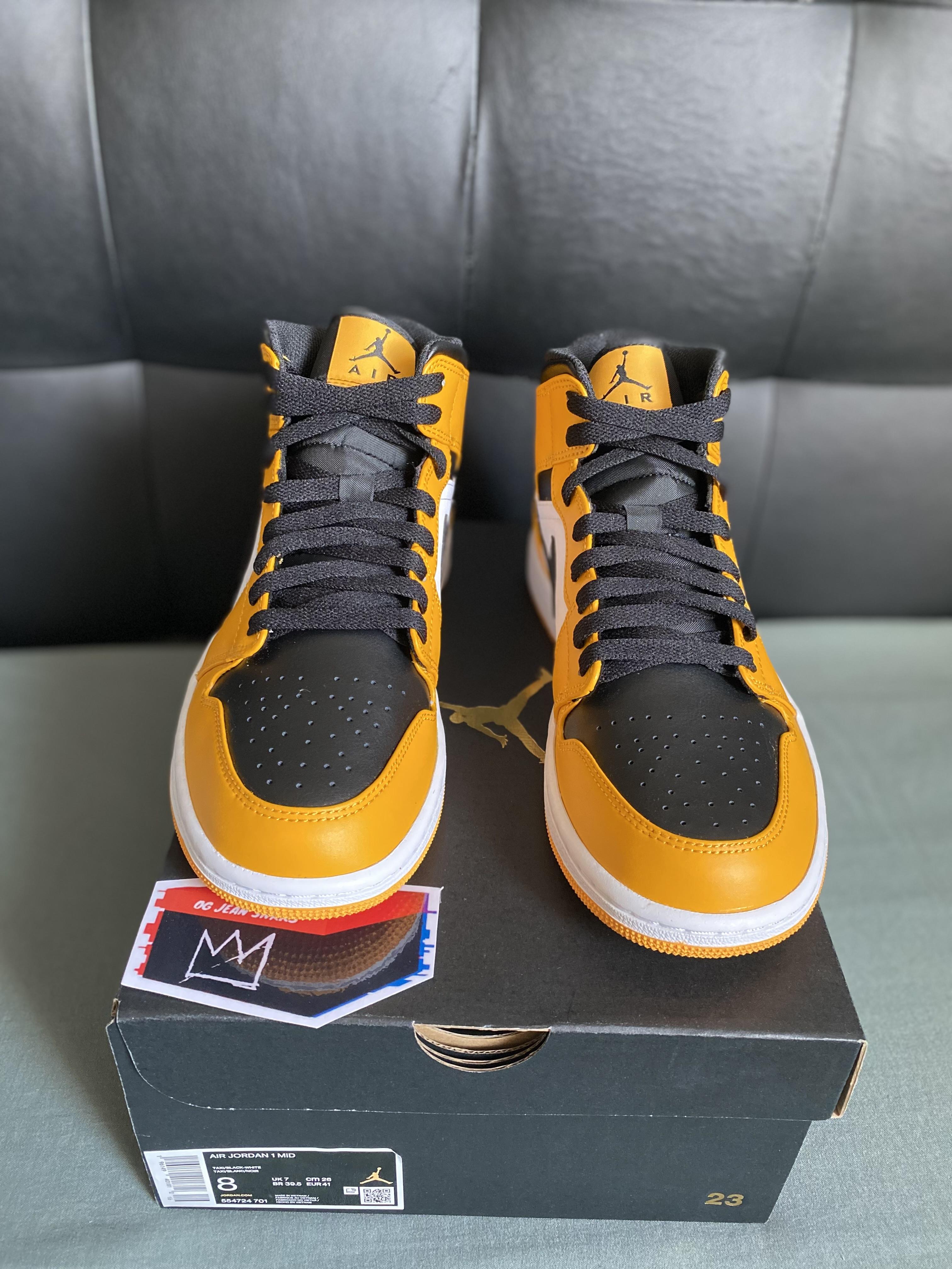 Tenis Sneakers NIKE AIR JORDAN 1 MID TAXI BLACK AND YELLOW Original Foto 7293503-3.jpg