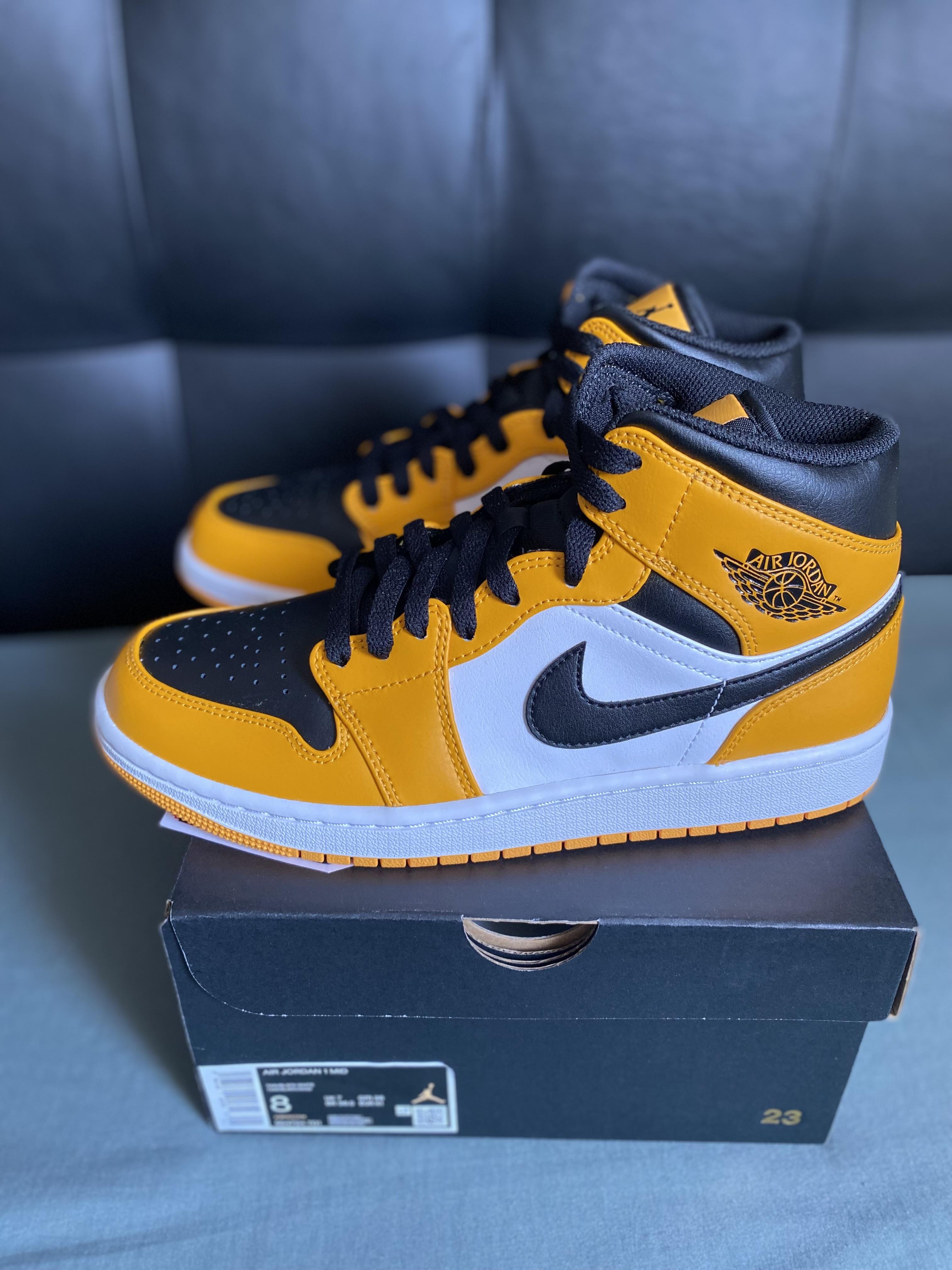 Tenis Sneakers NIKE AIR JORDAN 1 MID TAXI BLACK AND YELLOW Original Foto 7293503-5.jpg