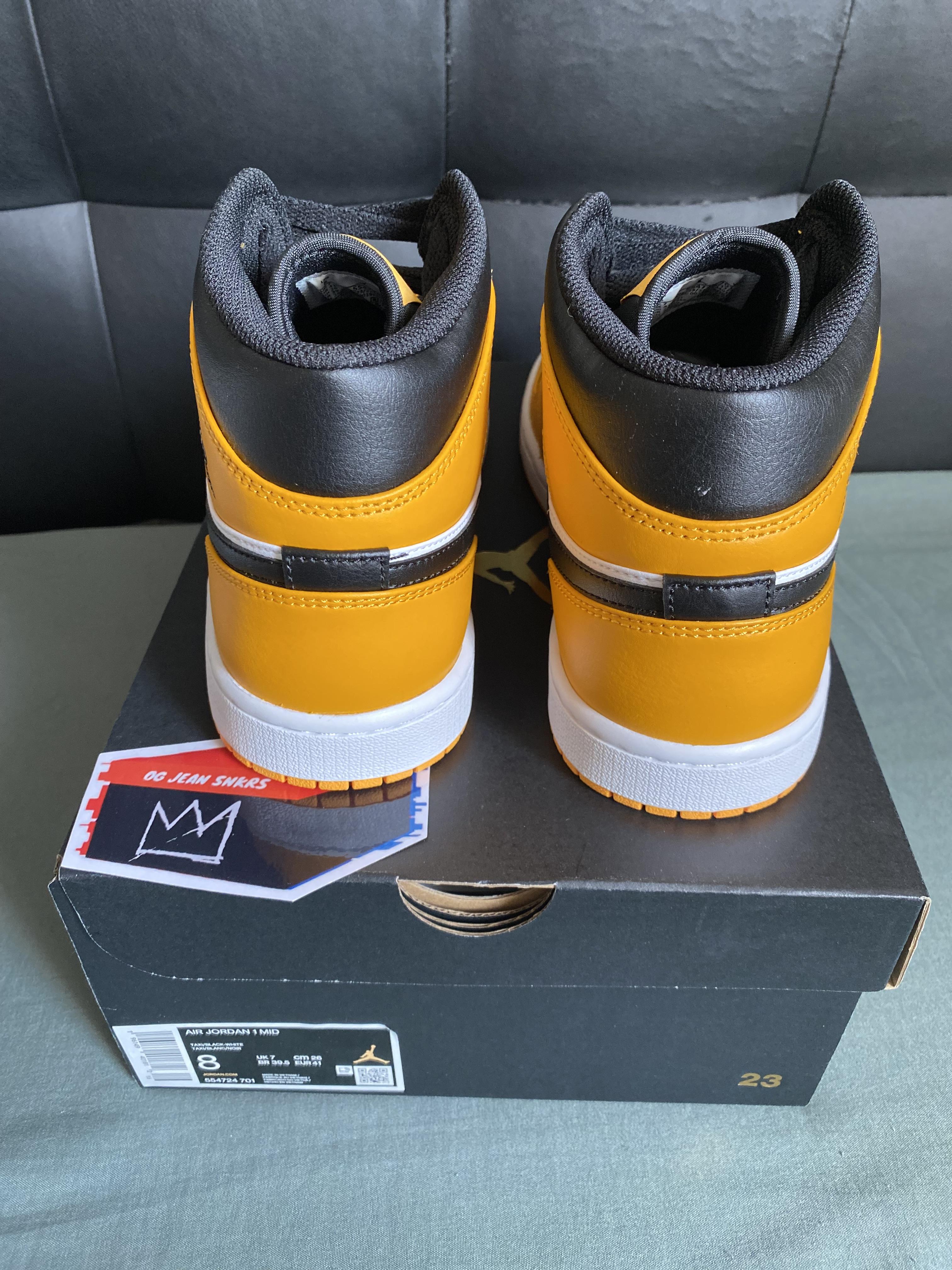 Tenis Sneakers NIKE AIR JORDAN 1 MID TAXI BLACK AND YELLOW Original Foto 7293503-6.jpg