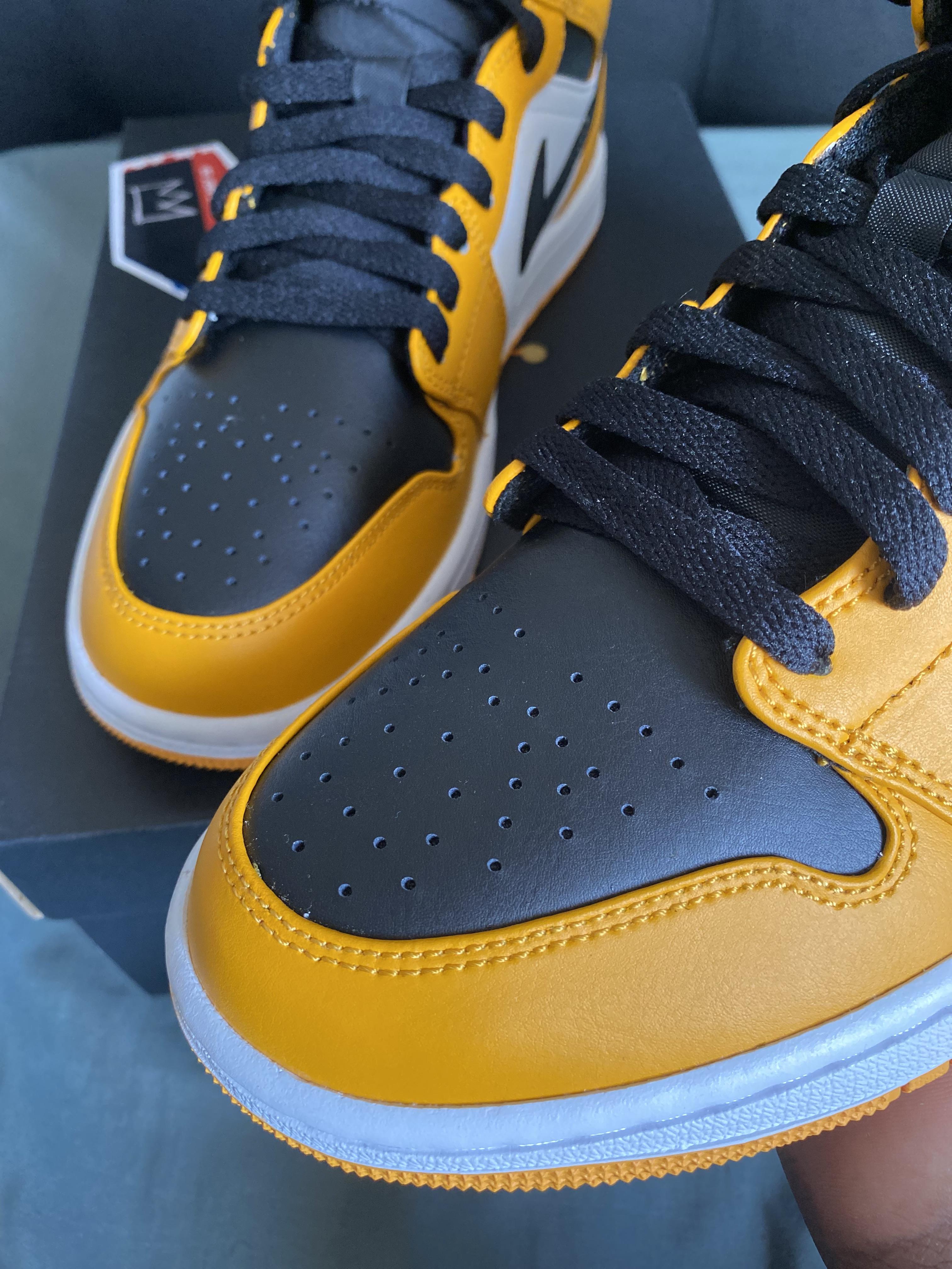 Tenis Sneakers NIKE AIR JORDAN 1 MID TAXI BLACK AND YELLOW Original Foto 7293503-8.jpg