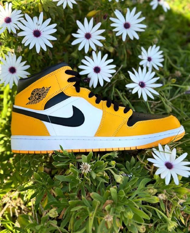 Sneakers Tenis NIKE AIR JORDAN 1 MID TAXI BLACK AND YELLOW Original Foto 7293505-1.jpg