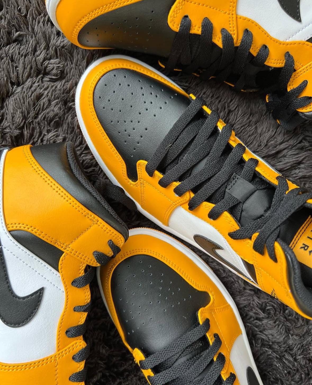 Tenis Sneakers NIKE AIR JORDAN 1 MID TAXI BLACK AND YELLOW Original Foto 7293506-3.jpg