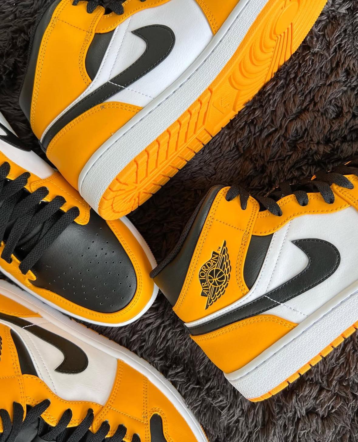 Tenis Sneakers NIKE AIR JORDAN 1 MID TAXI BLACK AND YELLOW Original Foto 7293506-4.jpg