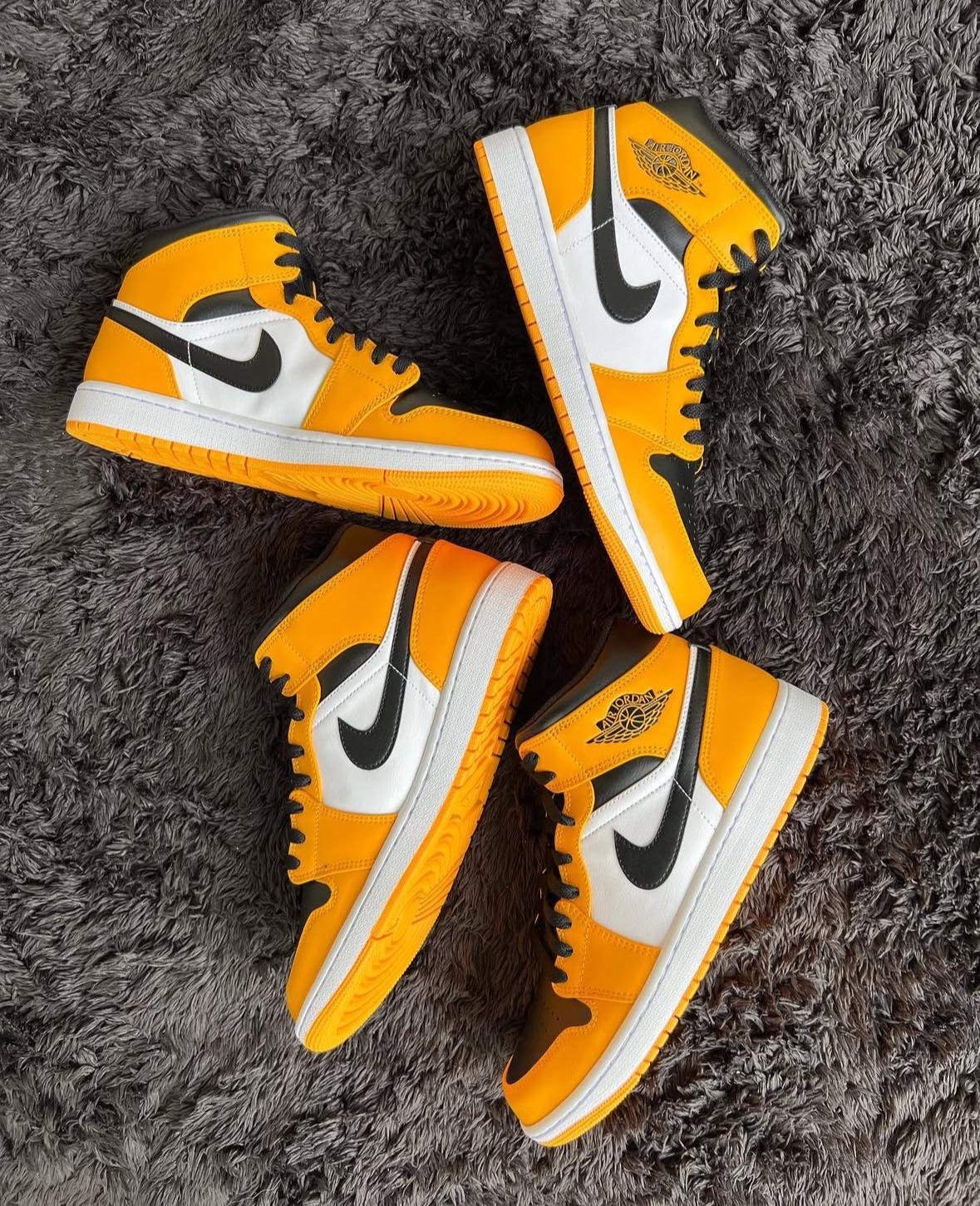 Tenis Sneakers NIKE AIR JORDAN 1 MID TAXI BLACK AND YELLOW Original Foto 7293506-6.jpg