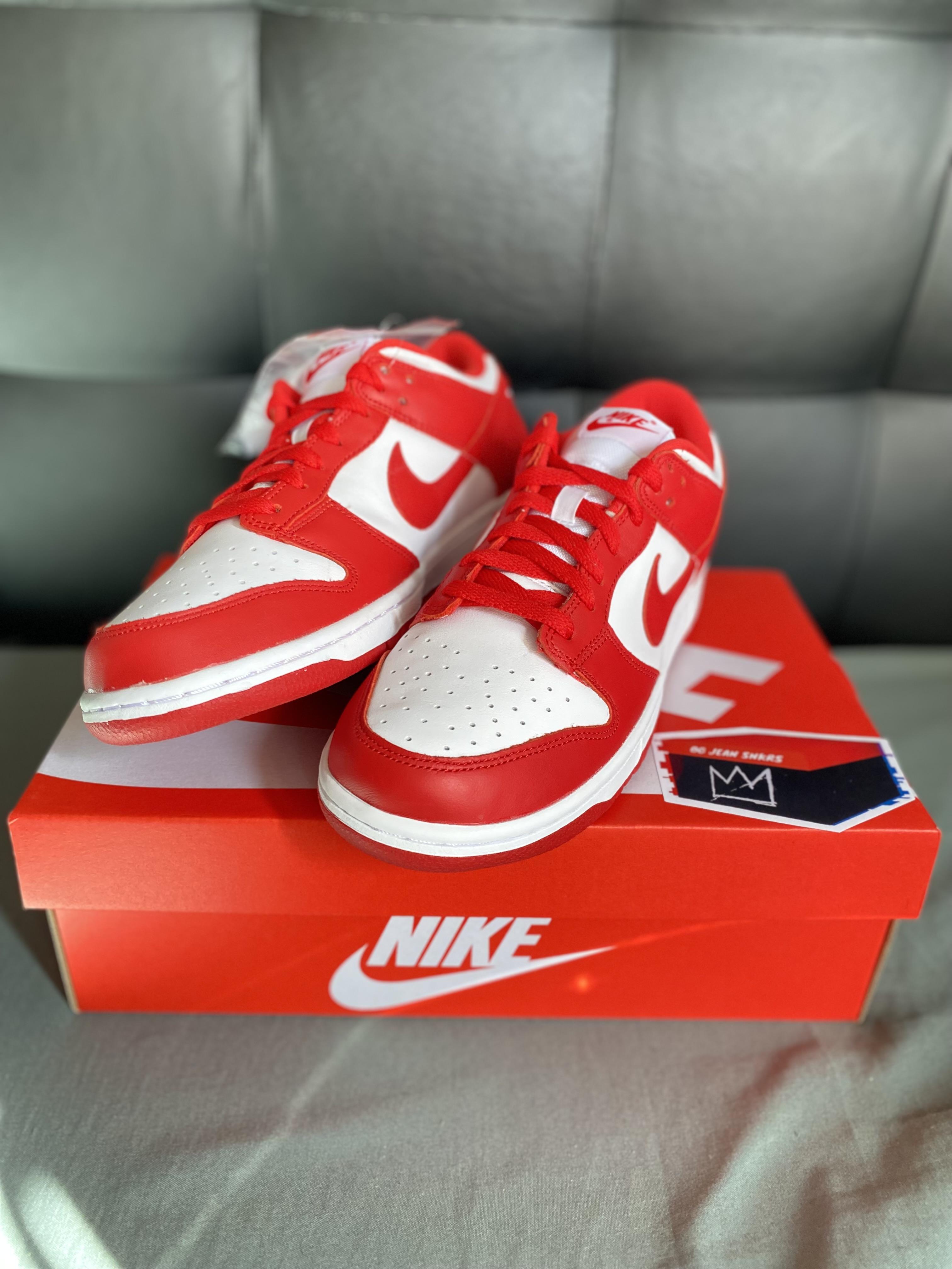 Sneakers Tenis Teni Nike Dunk Low St John’s White and Red Original Foto 7293513-10.jpg