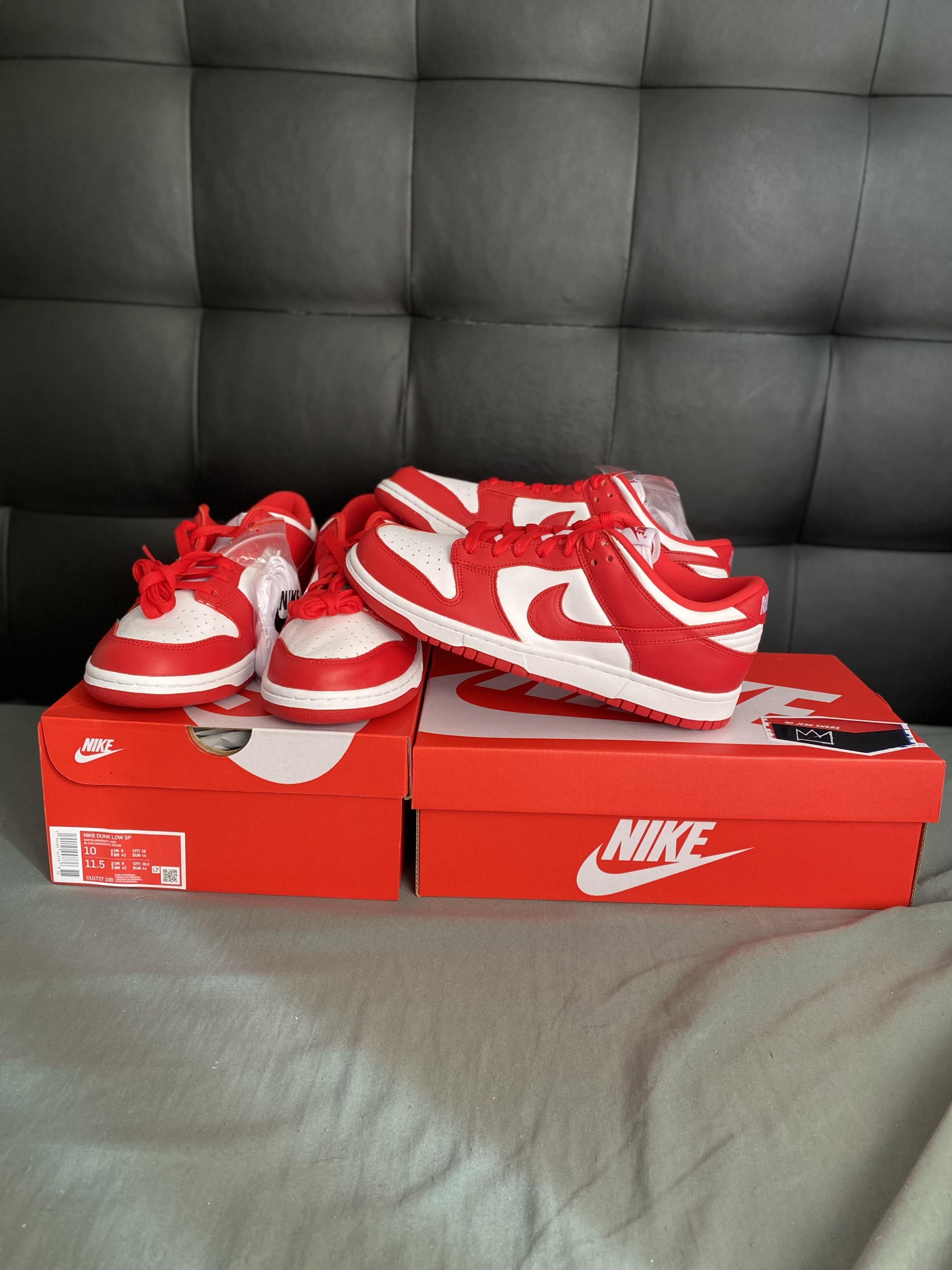 Sneakers Tenis Teni Nike Dunk Low St John’s White and Red Original Foto 7293513-13.jpg