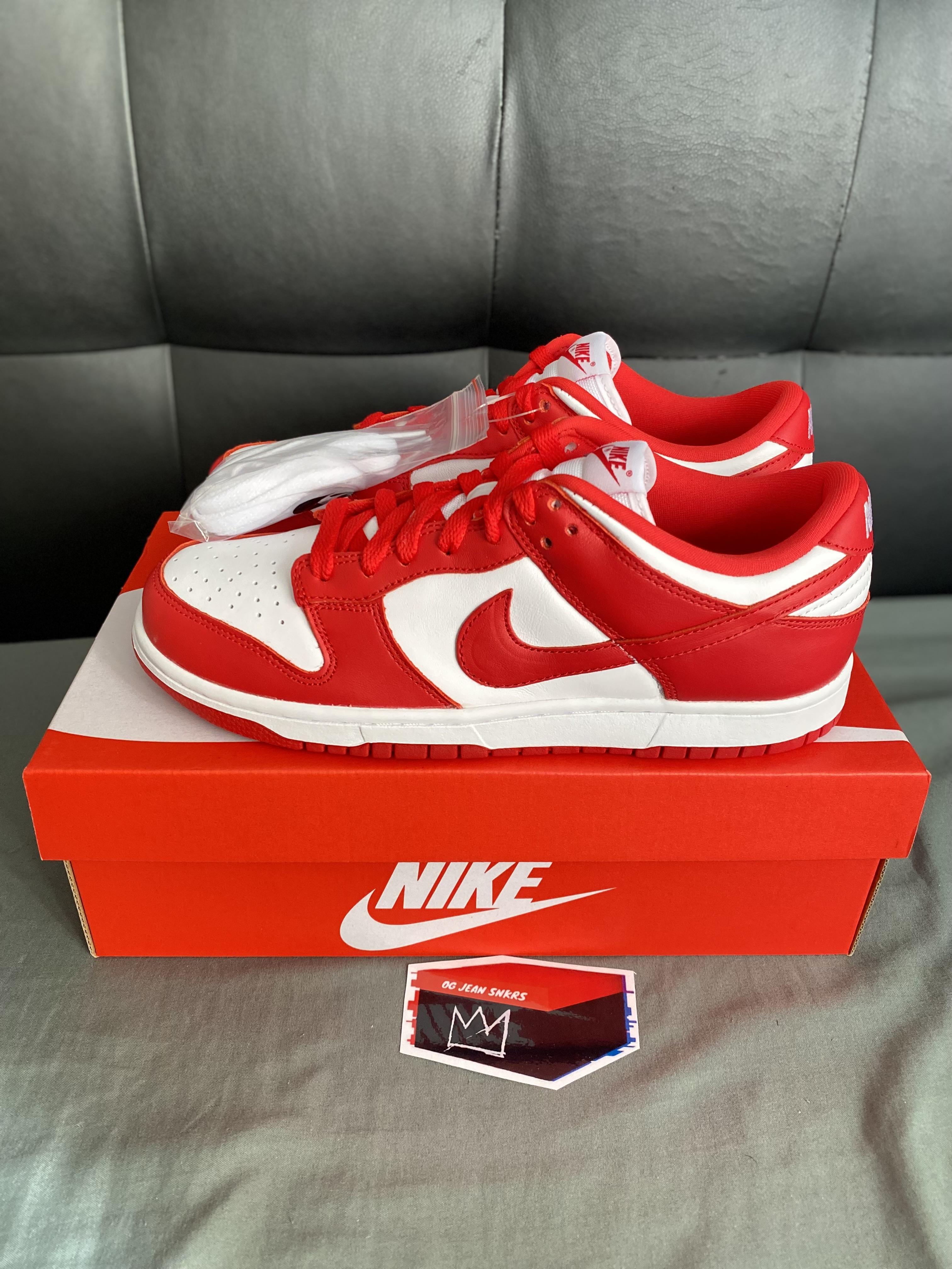 Sneakers Tenis Teni Nike Dunk Low St John’s White and Red Original Foto 7293513-2.jpg