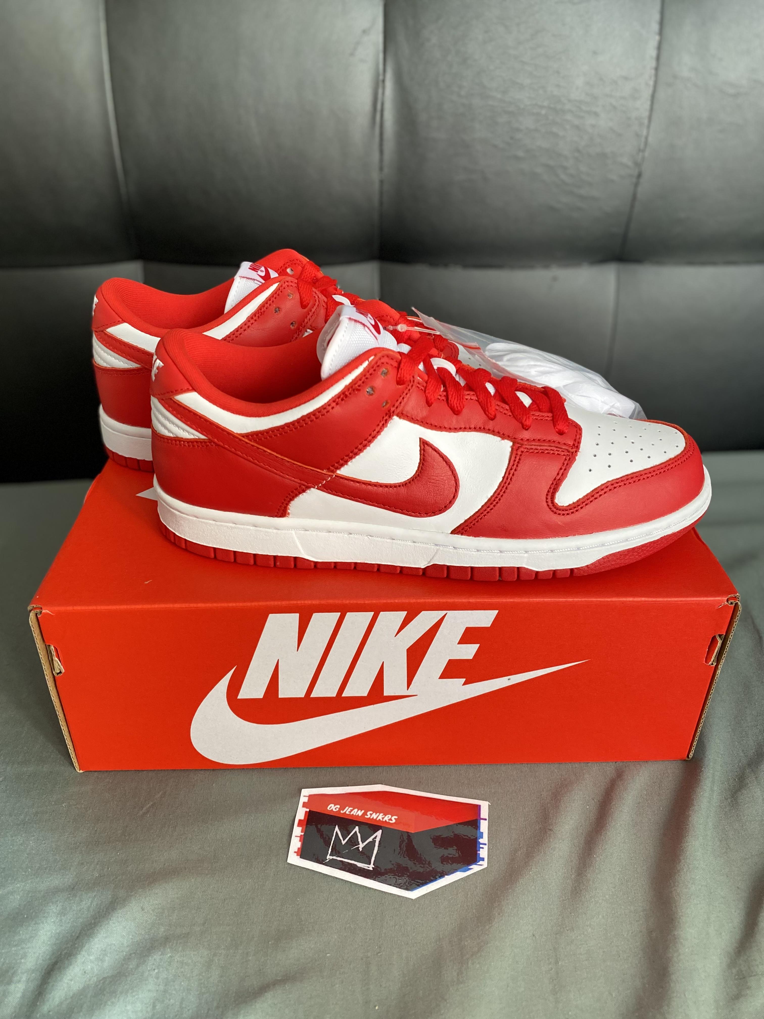 Sneakers Tenis Teni Nike Dunk Low St John’s White and Red Original Foto 7293513-4.jpg