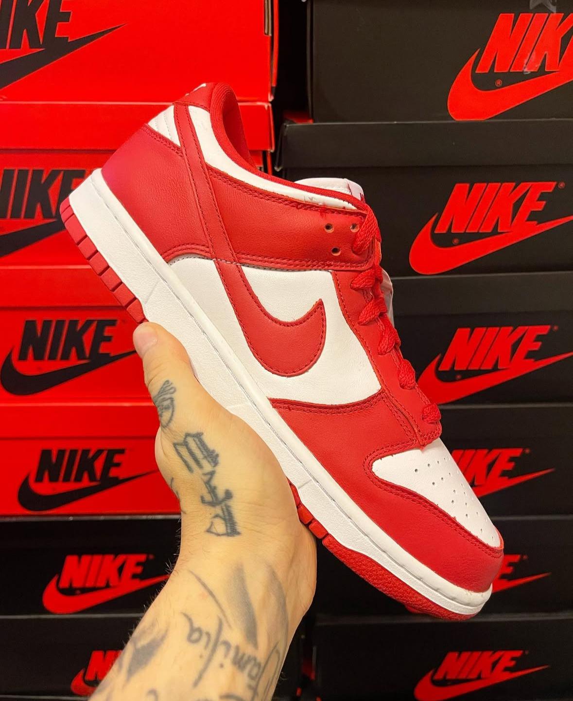 Sneakers Tenis Teni Nike Dunk Low St John’s White and Red Original 2k2 Foto 7293517-4.jpg