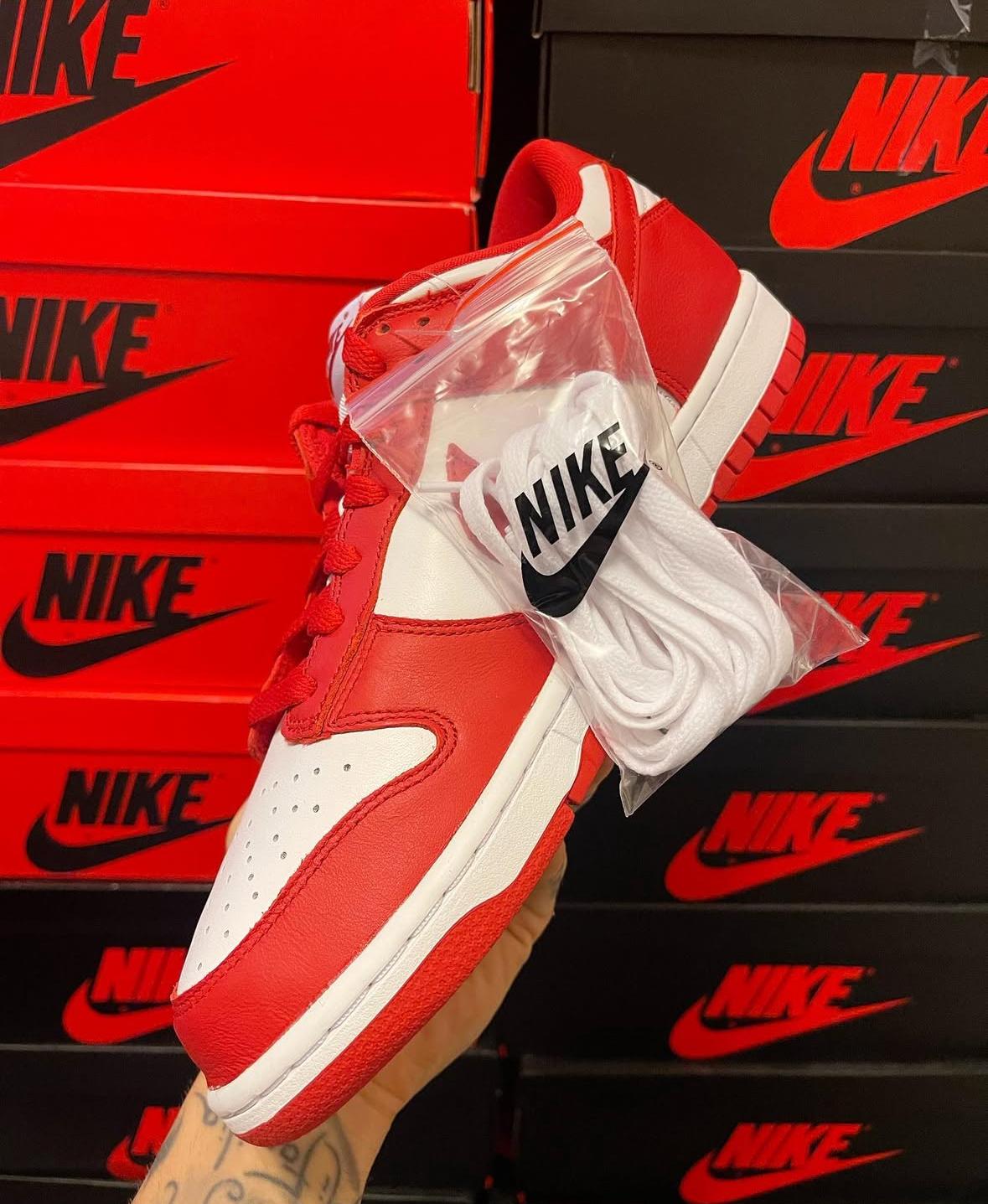 Sneakers Tenis Teni Nike Dunk Low St John’s White and Red Original 2k2 Foto 7293517-5.jpg