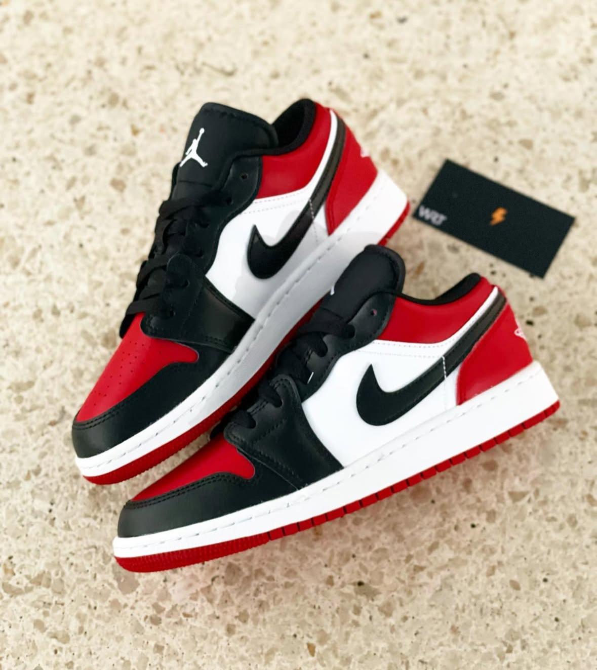 Tenis Sneakers Nike Air Jordan Retro 1 Low Bred Toe Original 2K26 Foto 7293519-1.jpg