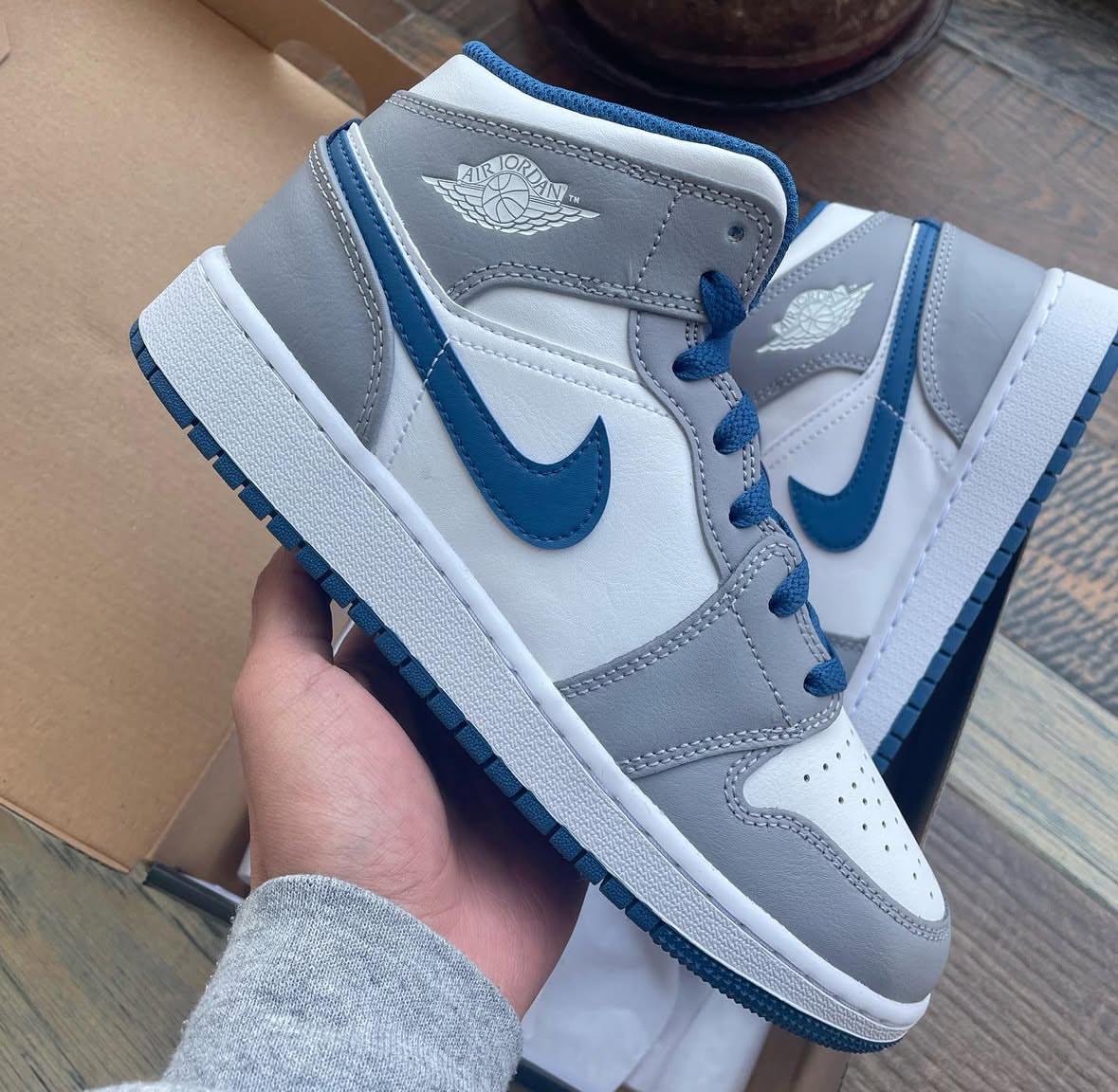Tenis  Sneakers NIKE AIR JORDAN 1 MID TRUE BLUE Original Originales Foto 7293523-1.jpg