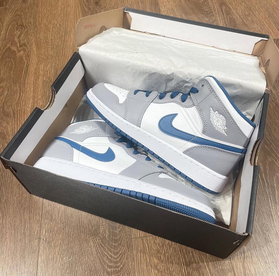 Tenis  Sneakers NIKE AIR JORDAN 1 MID TRUE BLUE Original Originales Foto 7293523-4.jpg