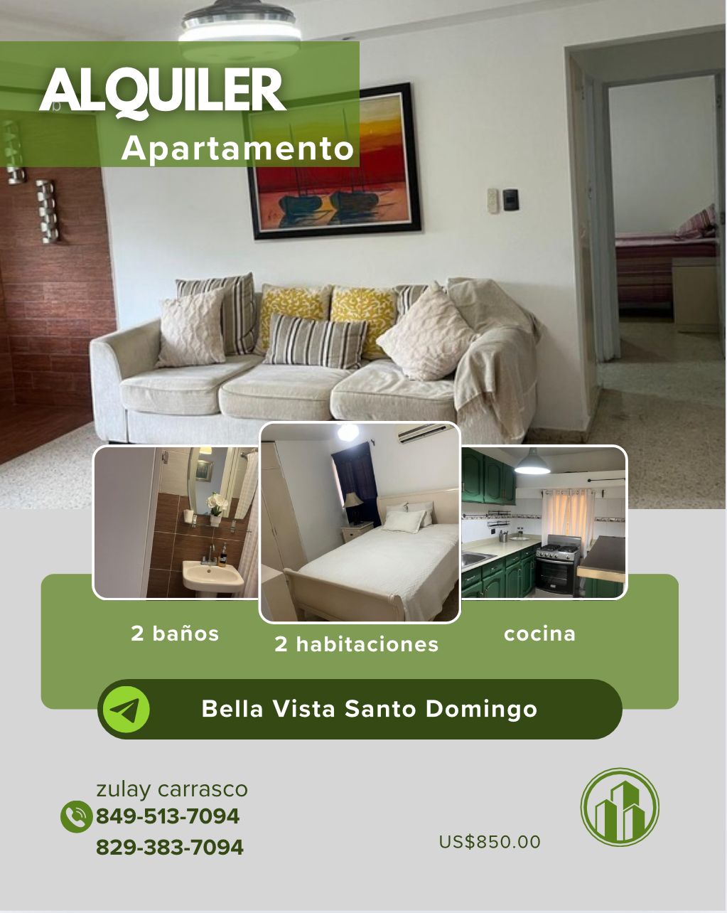 SE ALQUILA APARTAMENTO EN BELLA VISTA – SANTO DOMINGO Foto 7293914-1.jpg
