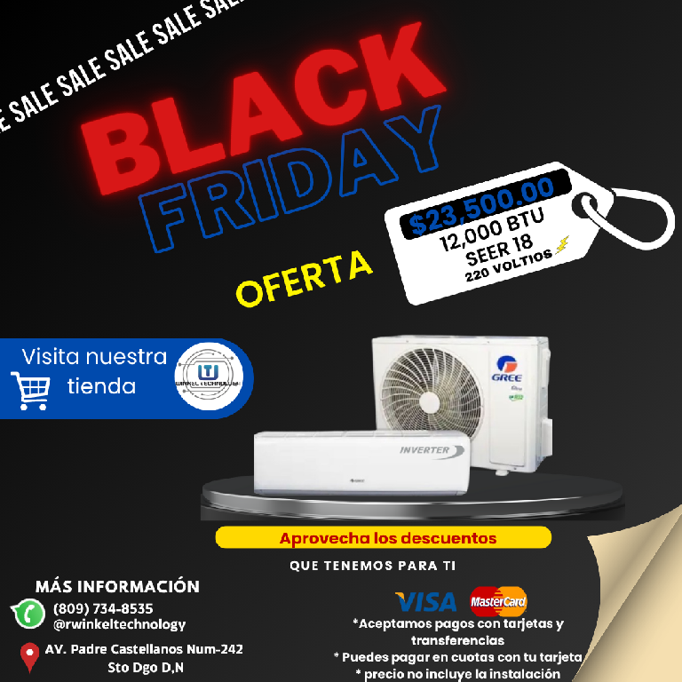 Oferta del Black Friday en Aires Acondicionados Santo Domingo Distrito Foto 7295019-1.jpg
