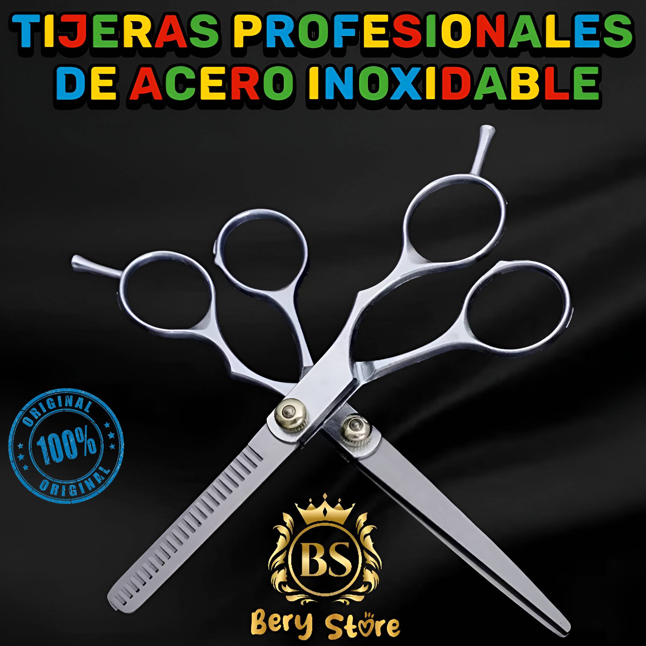 TIJERAS DE PELUQUERA  TIJERAS DE CORTE PROFESIONAL DE ACERO INOXI Foto 7296118-3.jpg