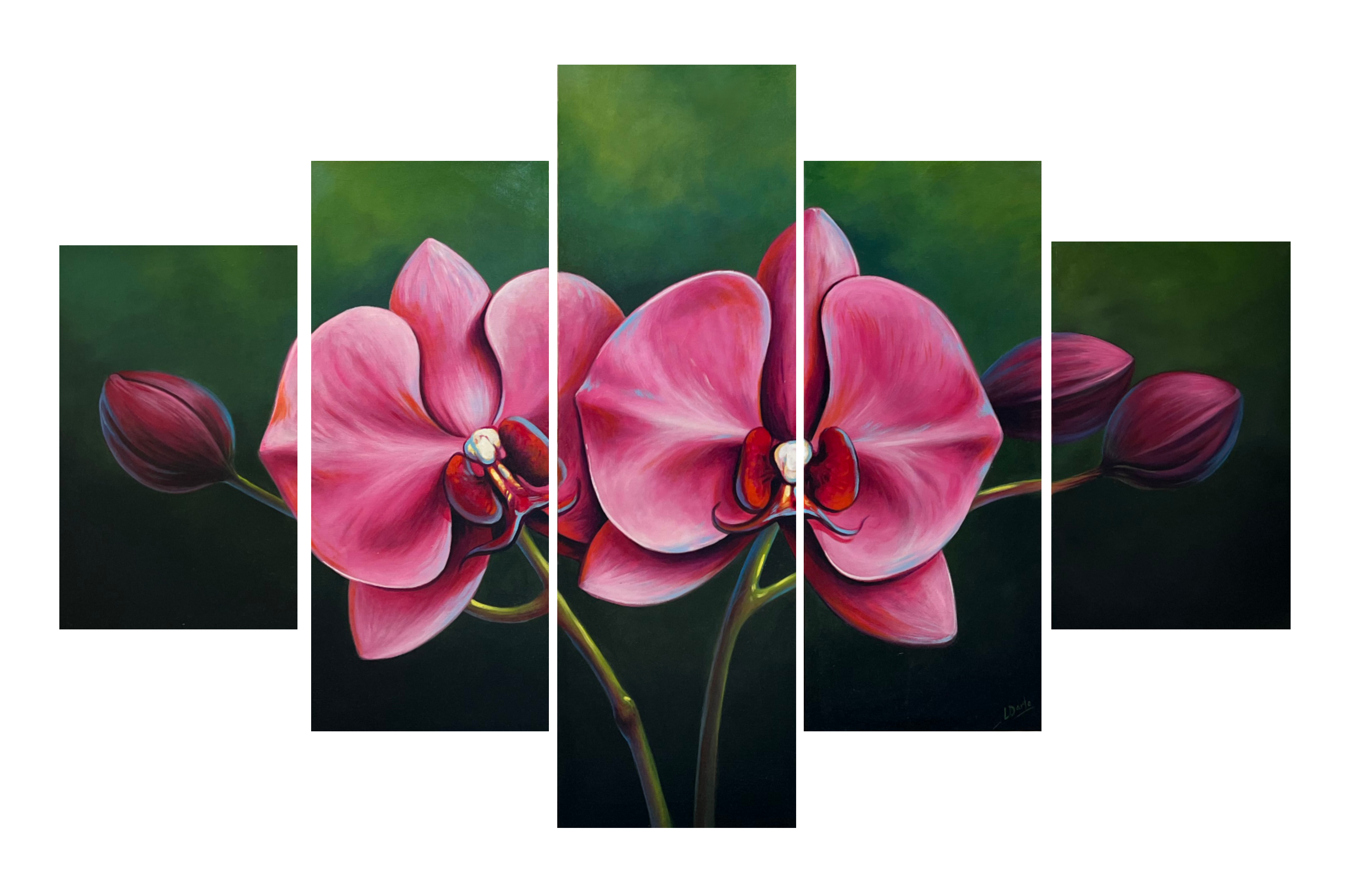 Cuadro pintura de orquídeas 5 en 1 Foto 7298194-2.jpg