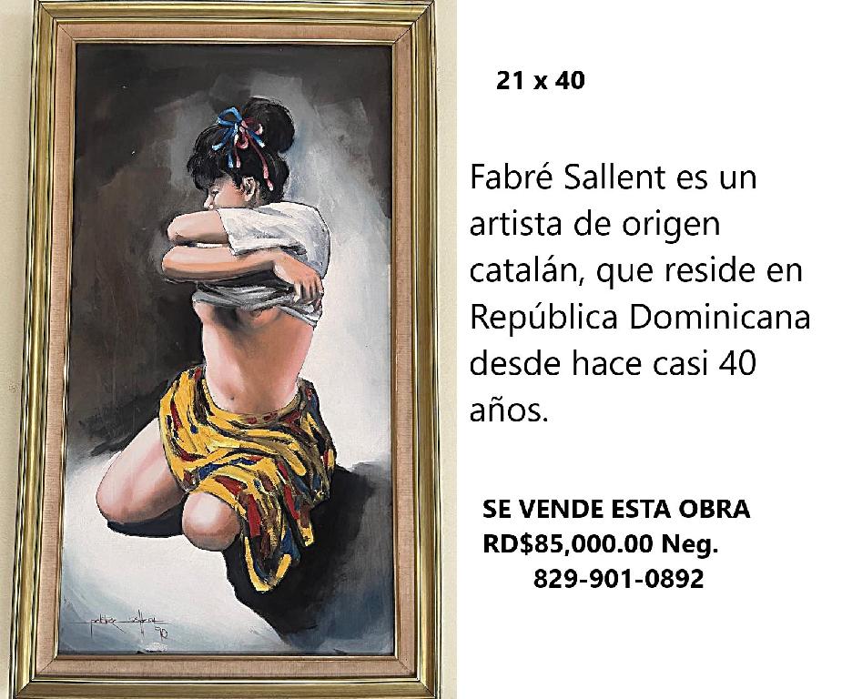 Obra de arte pintor  Fabre Sallent  en Santo Domingo DN Foto 7301088-1.jpg