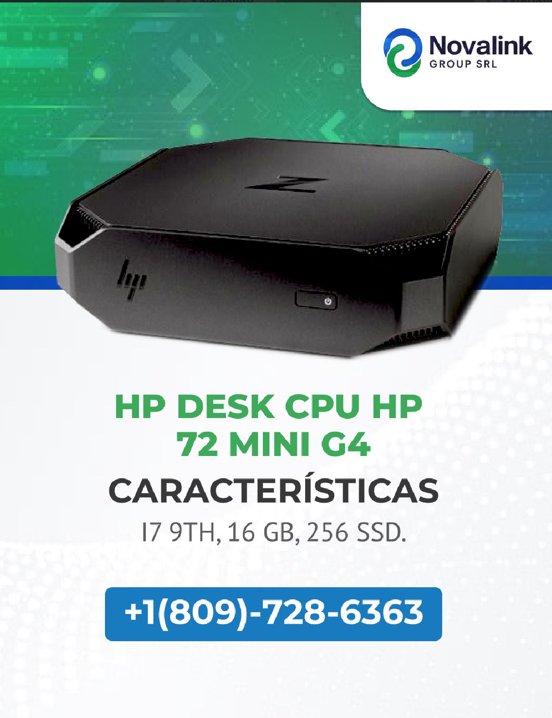 HP DESK CPU HP Z2 MINI G4 I7 9TH 16GB 256 SSD Foto 7301157-3.jpg