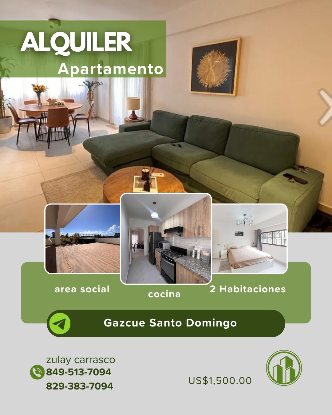 Apartamento en Alquiler – Gazcue Ubicación céntrica y privilegiada Foto 7302785-1.jpg