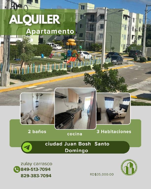  ALQUILO APARTAMENTO AMUEBLADO Ciudad Juan Bosch Santo Domingo Este Foto 7303172-1.jpg