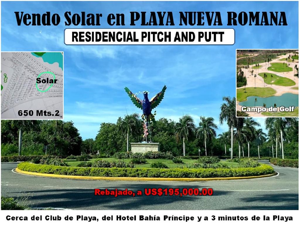 Vendo Solar de  650 Mts.2 en RESDENCIAL PITCH AND PUTT Playa Nueva Rom Foto 7303774-1.jpg
