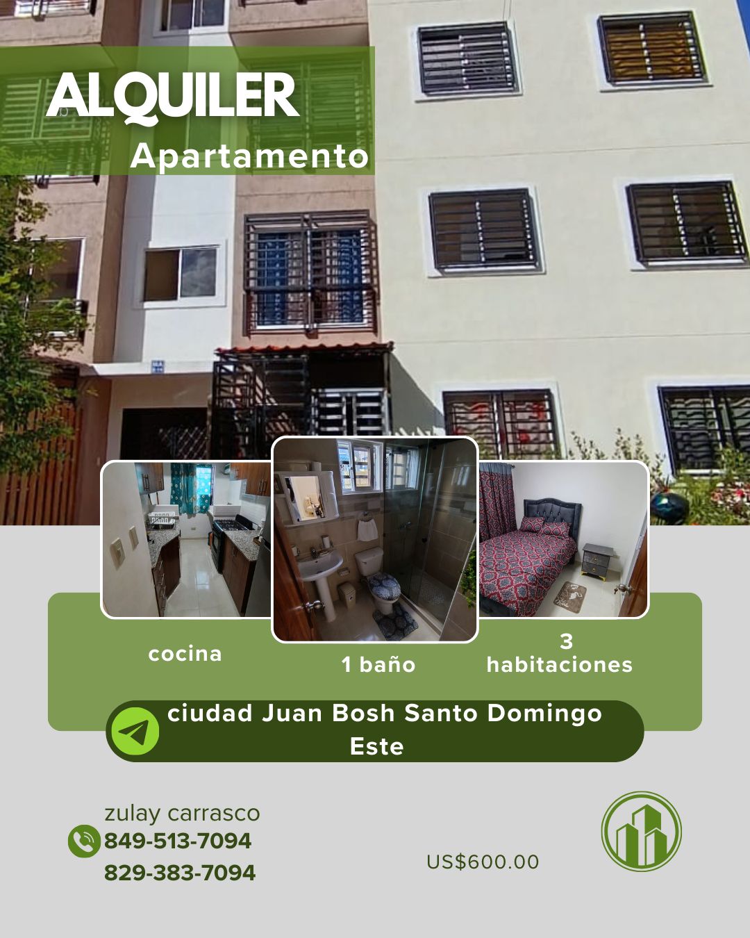 Alquilo apartamento amueblado – Ciudad Juan Bosch Santo Domingo Este  Foto 7303805-1.jpg