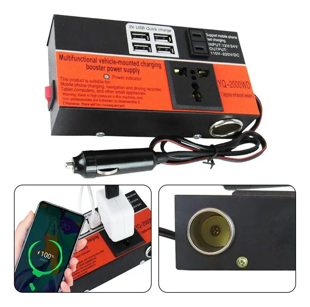 Power Inverter Bisutime BS-5209 150W Convertidor de 12V DC a 220V AC p Foto 7303956-3.jpg
