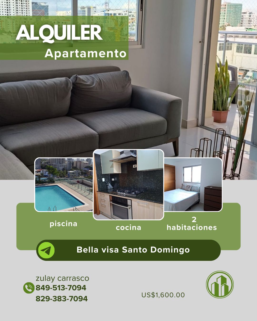 Alquiler de Apartamento – Bella Vista Santo Domingo próximo a Bella Vi Foto 7304357-1.jpg