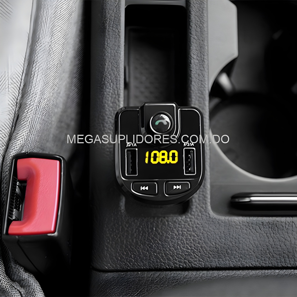  Transmisor FM  Modulador para Radio de Carro con Bluetooth  USB  Mic Foto 7304396-4.jpg