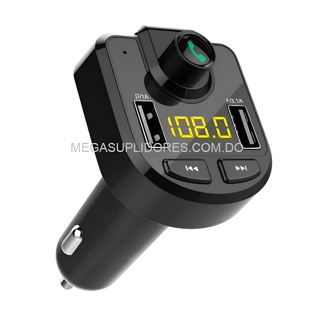  Transmisor FM  Modulador para Radio de Carro con Bluetooth  USB  Mic Foto 7304396-5.jpg