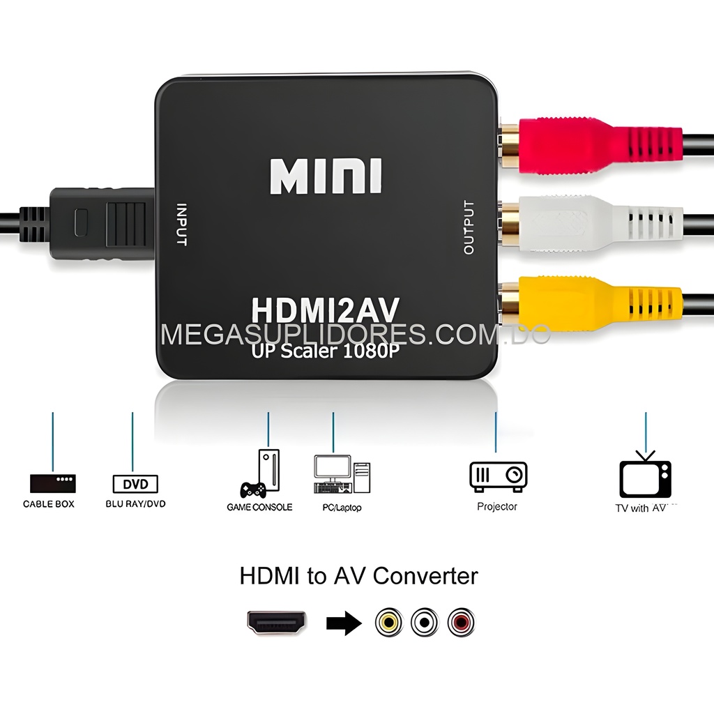  Convertidor HDMI a RCA  AV con Video y Sonido  Foto 7304473-3.jpg