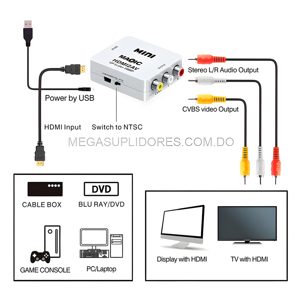  Convertidor HDMI a RCA  AV con Video y Sonido  Foto 7304473-5.jpg