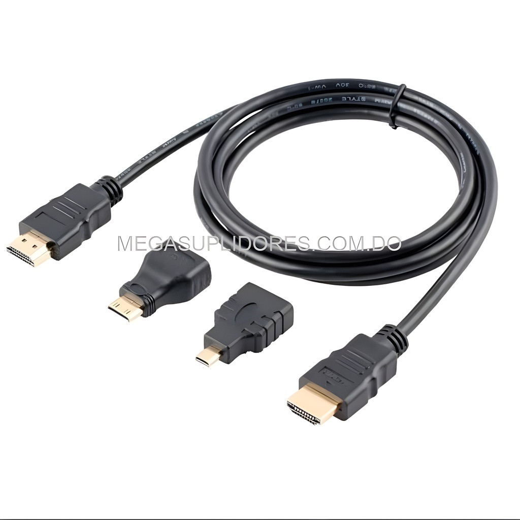  Cable HDMI Combo 3 en 1  Adaptador Mini HDMI  Convertidor Micro HDMI Foto 7304476-5.jpg