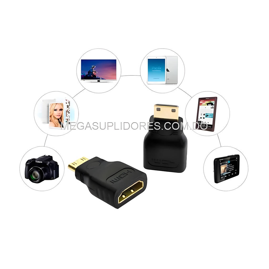  Adaptador Mini HDMI a HDMI  HDMI Hembra a Mini HDMI Macho  Foto 7304477-4.jpg
