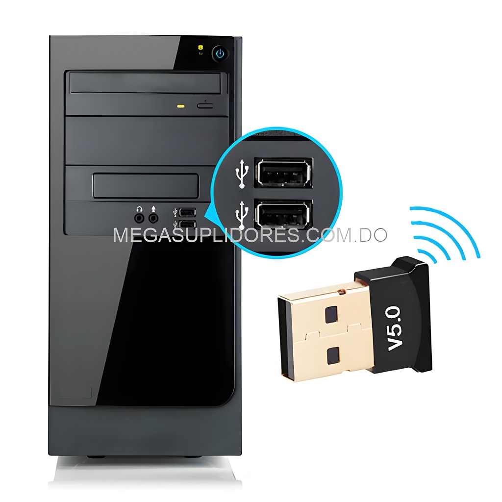  Adaptador USB Bluetooth 5.0 para PC Compatible Teclados  Audífonos   Foto 7304487-4.jpg