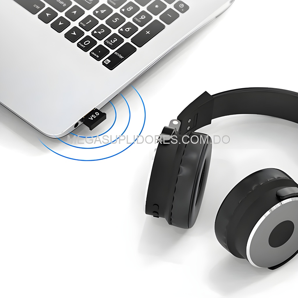  Adaptador USB Bluetooth 5.0 para PC Compatible Teclados  Audífonos   Foto 7304487-5.jpg