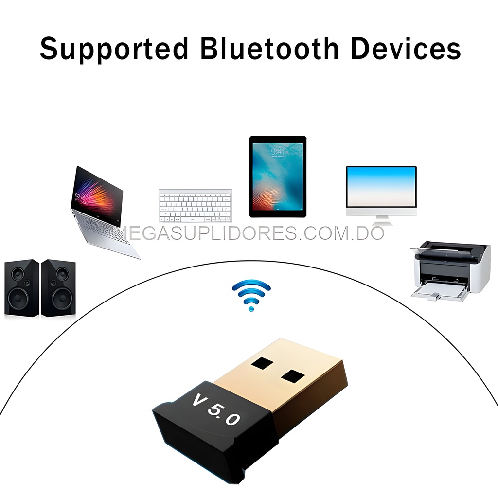  Adaptador USB Bluetooth 5.0 para PC Compatible Teclados  Audífonos   Foto 7304487-7.jpg