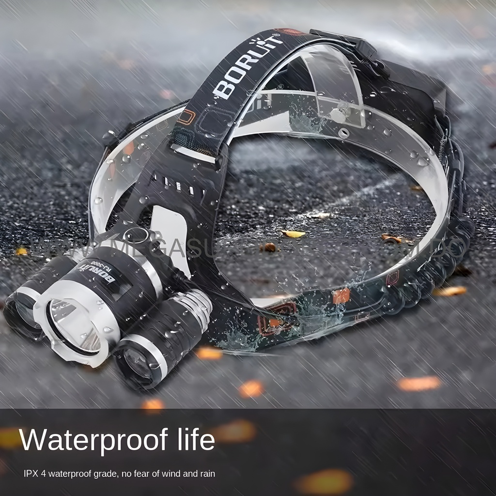  Lampara Cabeza Linterna Minera 3 Focos – Recargable  Luz de Pesca Fr Foto 7304497-2.jpg